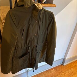 Laundry By Shelli Segal Dark Green Hooded Jacket